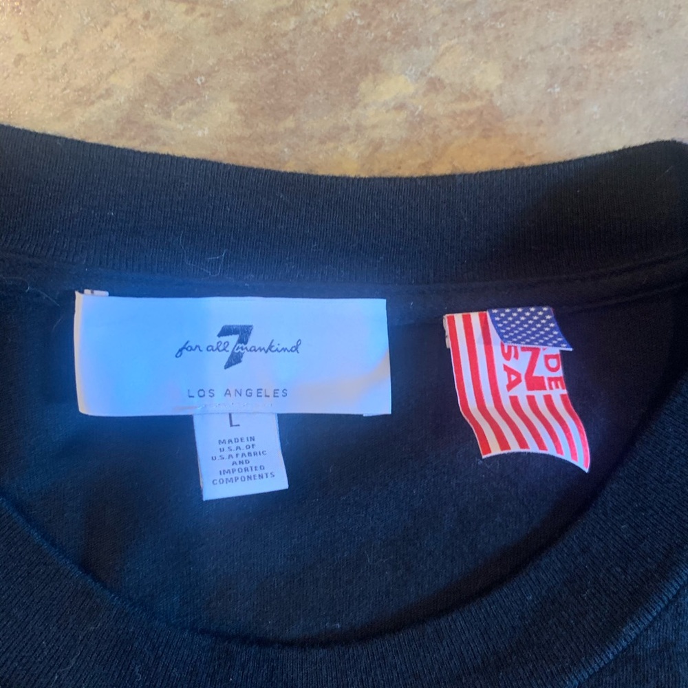 Men’s Large Black 7 for all mankind Tee shirt - Picture 3 of 4